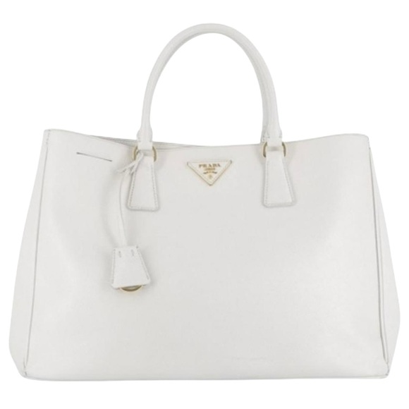 Prada Extra Large Lux Saffiano Leather Dual Top Handle Tote Bag - Picture 1 of 12